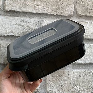 Pote Retangular de 1 Litro  - Preto