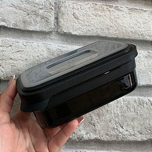 Pote Retangular de 500 ml  - Preto