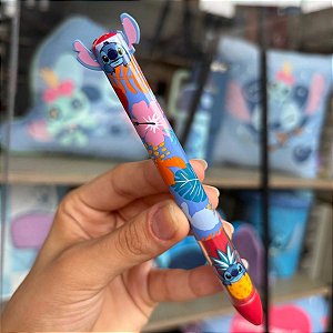 Caneta Stitch Retratil Bicolor