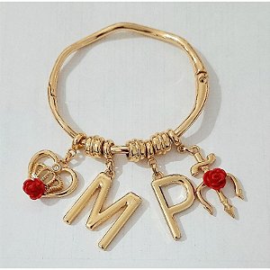 Bracelete Folheado 18k Maria Padilha Pombogira Rainha Umbanda Candomblé