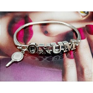Bracelete Folheado Orixá Oxum Yeyeo Dourado Prateado Umbanda Candomblé - Prateado