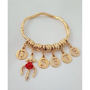 Bracelete Folheado Pombogira Dona Sete Umbanda Candomblé