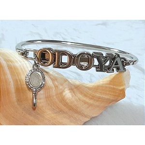 Bracelete Iemanja Odoya Rainha Mar Prateado Umbanda Candomblé