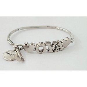Bracelete Prateado Orixá Oya Umbanda Candomblé