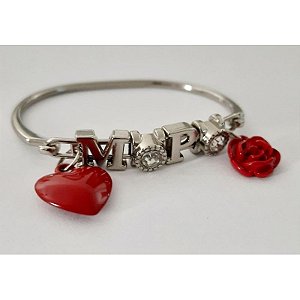 Bracelete Prateado Pombogira Maria Padilha Umbanda Candomblé