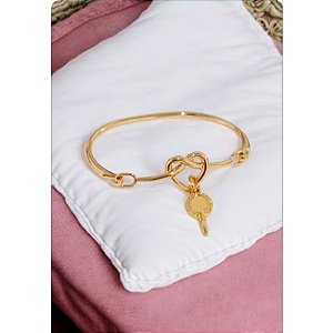 Bracelete Pulseira Amor Yeyeo Oxum Dourado Umbanda Candomblé