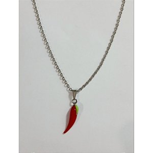 Cordão Aço Inoxidável Feminino Pimenta Vermelha