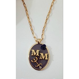 Cordão Medalhão Luxo Roxo Maria Mulambo Umbanda Candomble