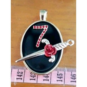 Cordão Medalhão Luxo Sete com Corrente