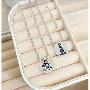 Escapulário Aço Proteção Orixá Nanã Candomblé