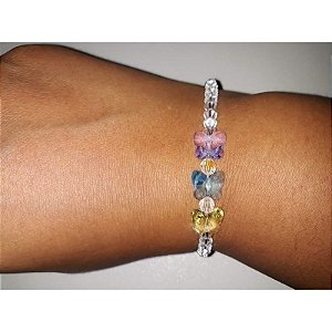 Pulseira Borboletas Cristal