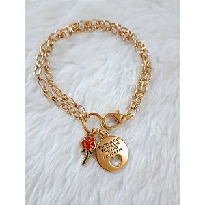 Pulseira Folheada Hoponomo Sinto Muito Me Perdoe Te Amo Sou Grata