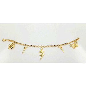 Pulseira Folheada Orixá Iansã Ogum Umbanda candomblé