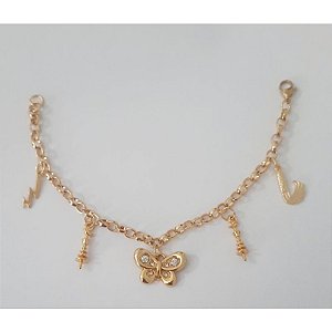 Pulseira Folheada Oya Oxala Borboleta Eruchim Raio Opaxorô Umbanda Candomblé