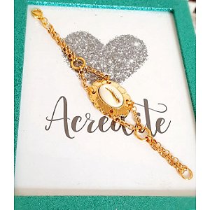Pulseira Folheada Búzio Realeza