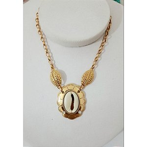 Cordão Buzio Realeza Folheado Dourado Prateado