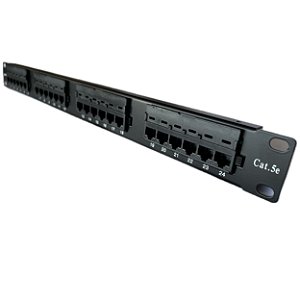 Patch Panel 24 Portas Cat5e UTP padrão 19"