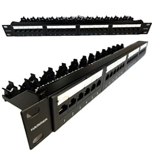 Patch Panel 24 Portas Cat6A padrão 19"