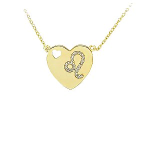 COLAR CORAÇÃO SIGNO LEÃO