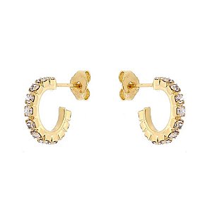 BRINCO ARGOLA STRASS 1,4CM