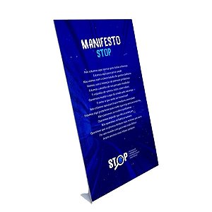 Display em Acrílico - Manifesto Stop
