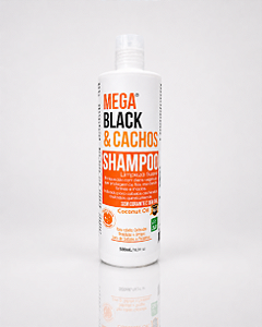 Shampoo Limpeza Suave 500ml | Mega Black & Cachos