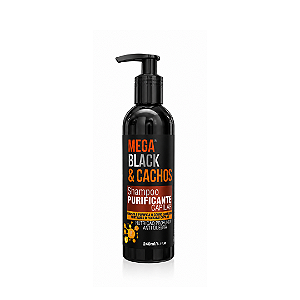 Shampoo Purificante Capilar 240ml | Mega Black & Cachos