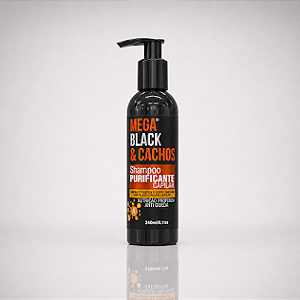 Shampoo Purificante Capilar 240ml | Mega Black & Cachos