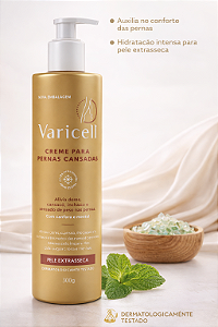 Varicell Pele Extrasseca Creme para Pernas Cansadas 300g