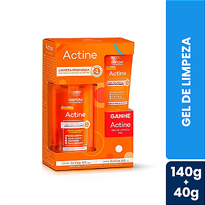 Kit Gel Limpeza Actine Pele Oleosa 140g + 40g
