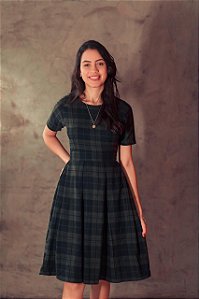 Vestido Xadrez Cecilia Verde