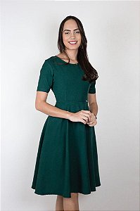 Vestido Clássico Verde Musgo