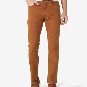 Calça Sarja Masculina Slim Fit c/ Elastano - Caramelo