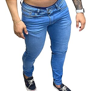 Calça Jeans com Lycra e Elastano - Azul Escuro