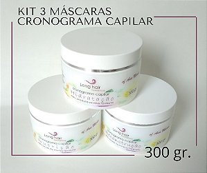 17 - KIT 3 MÁSCARAS CRONOGRAMA CAPILAR 300 GR