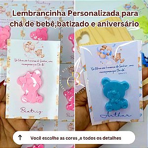 Cartela Personalizada Ursinho Chá de Bebê