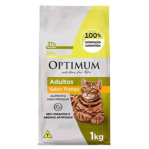 Ração Optimum para Gatos Adultos Frango 1 kg