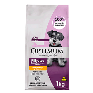 Ração Optimum para Cães Filhotes Raças Pequenas e Minis Frango e Arroz 1 kg