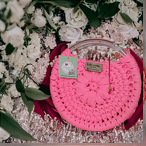 Clutch Redonda Pink Fluor