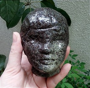 mini cabeça cerâmica