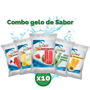 Combo Gelo de sabor 10 Unidades