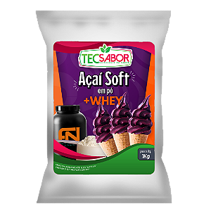 Base de Sorvete Soft com Whey e Açaí em pó