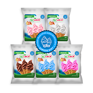 Kit 5 Sorvete Soft com leite os 5 mais vendidos base pronta Tecsabor – 2