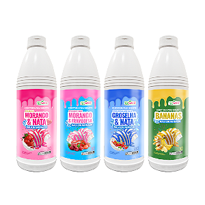 Cobertura para Sorvete Bala da Infância 1,3kg Diversos Sabores