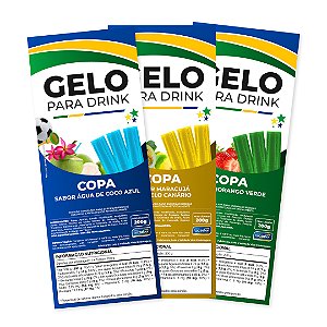 Etiqueta para Gelo de Sabor Copa do Mundo - 50 Unidades