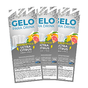Etiqueta para Gelo de Sabor Energético Ultra Citrus - 50 Unidades