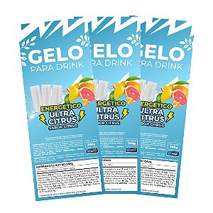 Etiqueta para Gelo de Sabor Energético Ultra Citrus - 50 Unidades