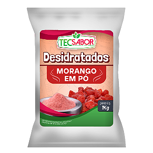 Morango desidratado em pó