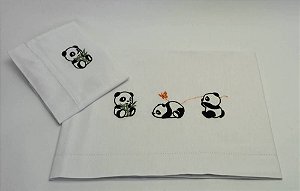 Jogo Para Cama de Solteiro Panda