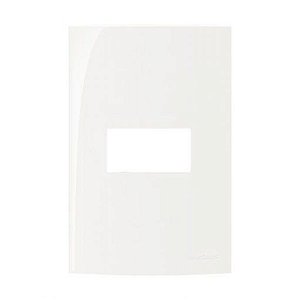 Placa 4×2 1 Posto Horizontal 16038 Branco Linha Sleek